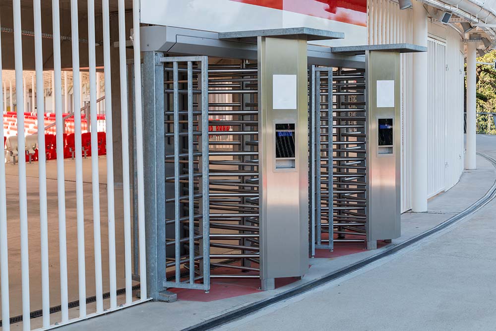 Football stadium turnstile entrance,entry gate stadium-security-turnstile-and-public-security-control, entrance control and entrance security
